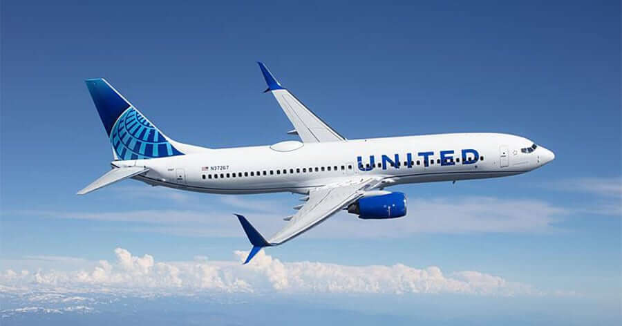 United Airlines themed hero image